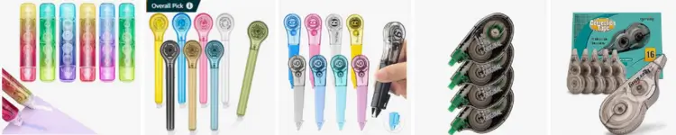 affordable glue correction pens and tapes